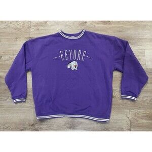 Disney Parks Eeyore Pullover Sweatshirt Purple Adult XL Winnie the Pooh